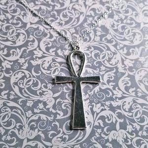 Sandman The Endless - Death's Large Silver Ankh Necklace w/ SS925 Chain